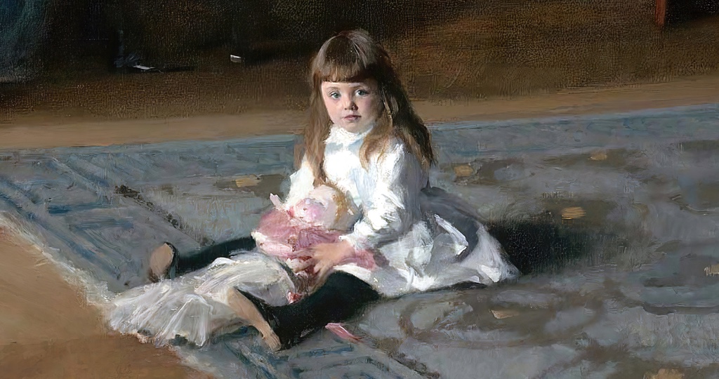 Rug and shifting floor planes in The Daughters of Edward Darley Boit